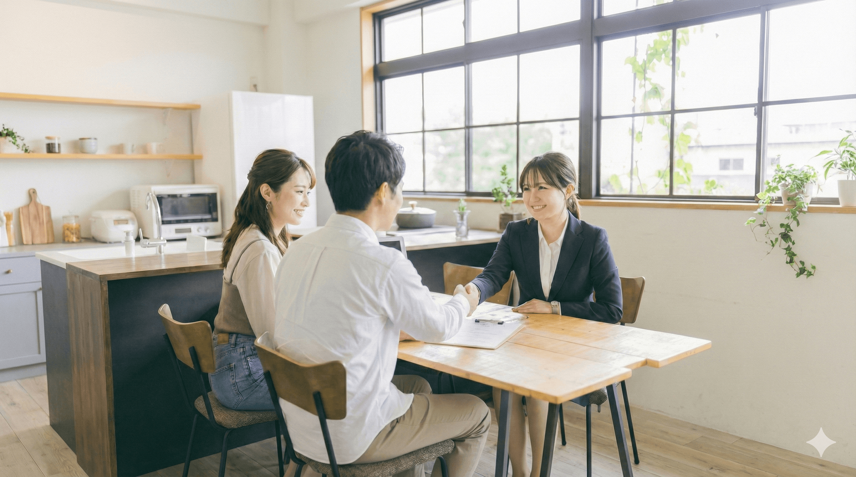 住宅相談の様子 - 家づくりの代理人がご夫婦をサポート